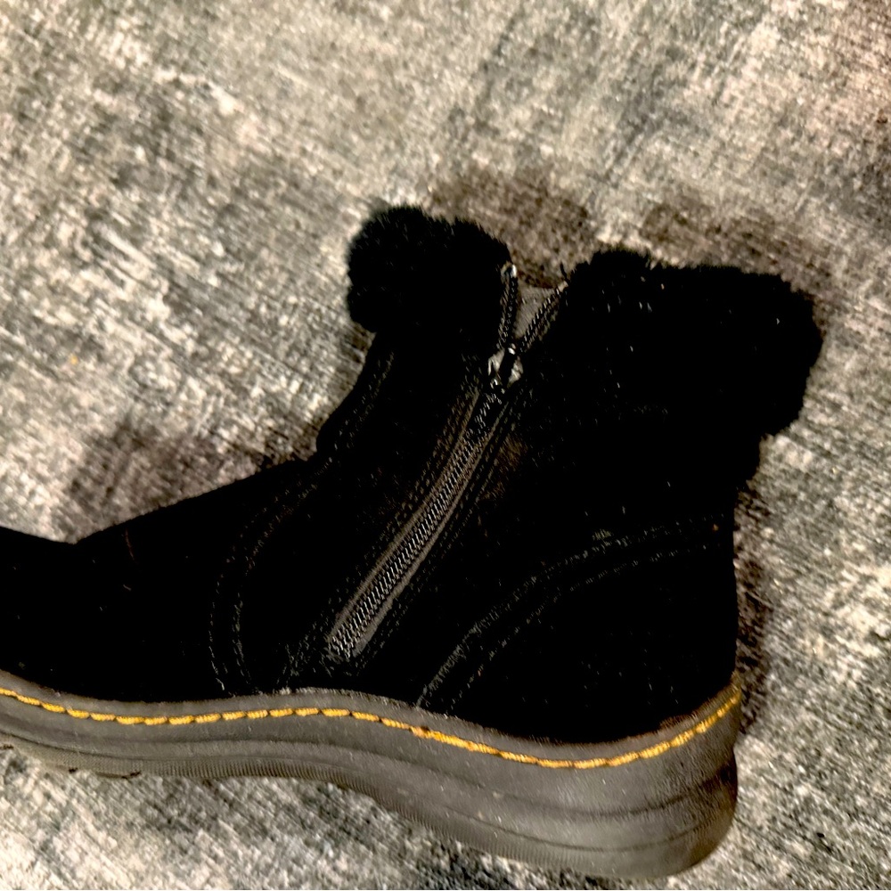 Bear trapsleather& Fur-Lined Ankle Boots